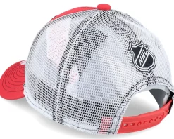 Kids-Outerstuff Kids Detroit Wings Lockup Meshback /White Trucker - Red