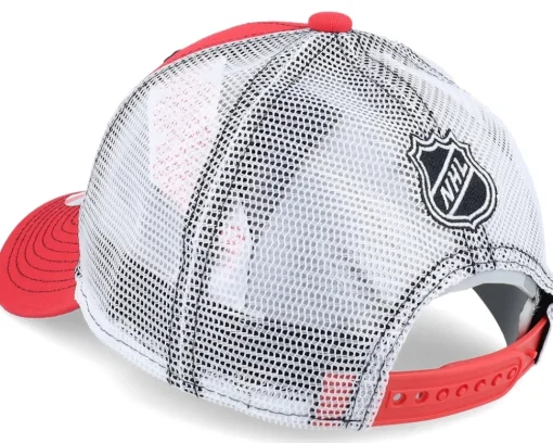 Kids-Outerstuff Kids Detroit Wings Lockup Meshback /White Trucker - Red
