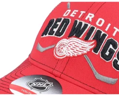 Kids-Outerstuff Kids Detroit Wings Lockup Meshback /White Trucker - Red