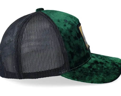 Velvet Caps | Kids-Calza Pennello Kids Dino Gold Patch Velvet Green/Black A-Frame Trucker -