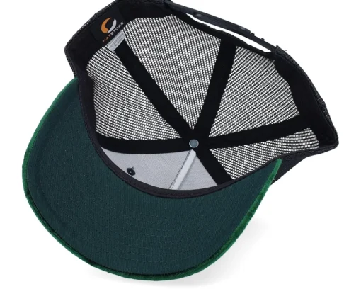 Velvet Caps | Kids-Calza Pennello Kids Dino Gold Patch Velvet Green/Black A-Frame Trucker -