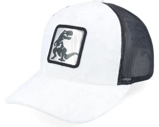 Trucker-Calza Pennello Kids Dino Silver Patch Velvet White/Black A-Frame Trucker -