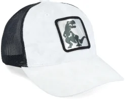 Trucker-Calza Pennello Kids Dino Silver Patch Velvet White/Black Trucker -