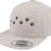 Kids-Kiddo Cap Kids Dog Paws Heather Grey Snapback -