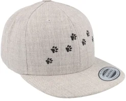 Kids-Kiddo Cap Kids Dog Paws Heather Grey Snapback -