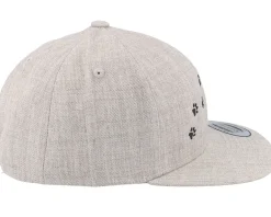 Kids-Kiddo Cap Kids Dog Paws Heather Grey Snapback -