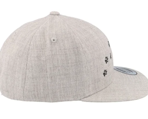 Kids-Kiddo Cap Kids Dog Paws Heather Grey Snapback -