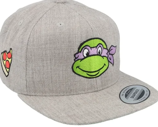 Kids-TMNT Kids Donatello Face Grey Snapback -