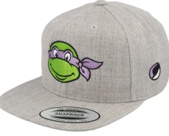 Kids-TMNT Kids Donatello Face Grey Snapback -