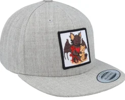 Kids-Kiddo Cap Kids Dragon & Teddy Grey Snapback -