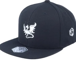 Kids-Kiddo Cap Kids Dragon Fantasy Emblem Black Snapback -