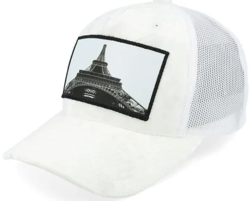 Kids-Calza Pennello Kids Eiffel Tower Velvet Trucker - White