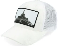 Clearance Calza Pennello Kids Eiffel Tower Velvet Trucker - White