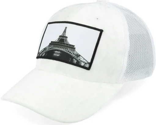 Best Calza Pennello Kids Eiffel Tower Velvet Trucker - White