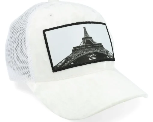 Kids-Calza Pennello Kids Eiffel Tower Velvet Trucker - White
