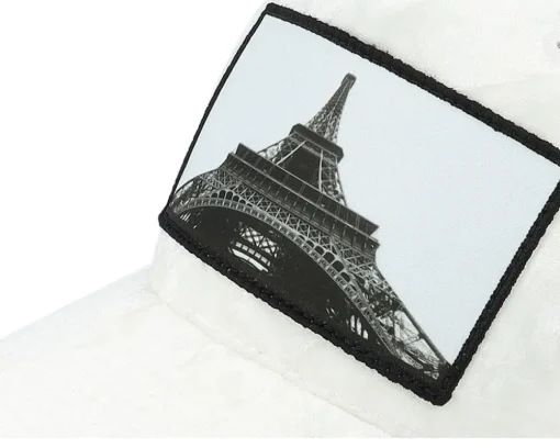Kids-Calza Pennello Kids Eiffel Tower Velvet Trucker - White