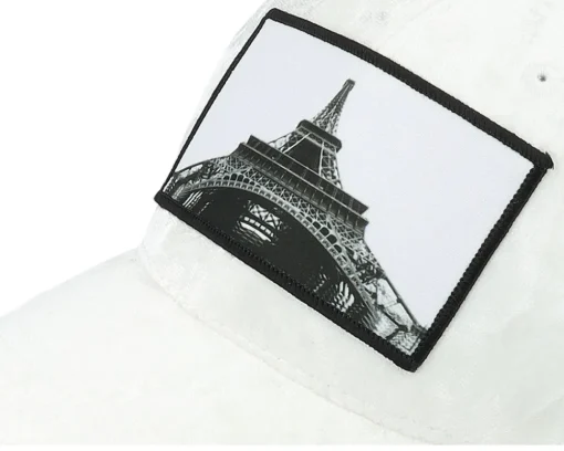 Best Calza Pennello Kids Eiffel Tower Velvet Trucker - White
