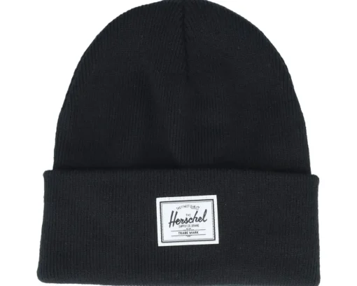 Kids-Herschel Kids Elmer Toddler Beanie Black Cuff -