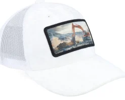 Velvet Caps-Calza Pennello Kids Excavator Velvet Trucker - White