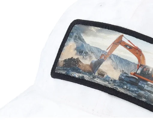 Sale Calza Pennello Kids Excavator Velvet Trucker - White