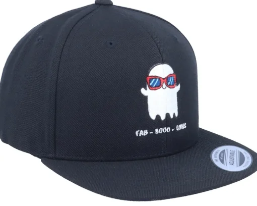 Fashion Kiddo Cap Kids Fab-Booo-Lous Ghost Black Snapback -