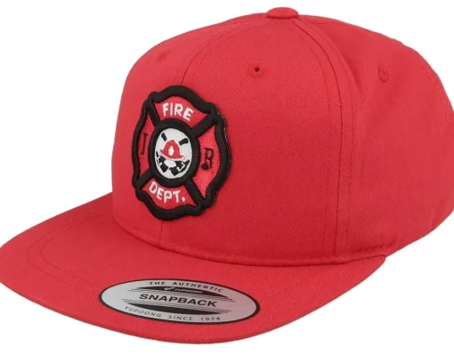 Snapback | Kids-Kiddo Cap Kids Fire Fighter Junior 3d Patch Red Snapback -