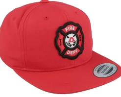 Snapback | Kids-Kiddo Cap Kids Fire Fighter Junior 3d Patch Red Snapback -