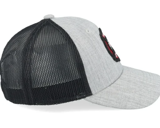 Kids-Kiddo Cap Kids Fire Fighter Junior 3d Patch Heather Grey/Black Trucker -