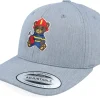 Clearance Kiddo Cap Kids Fire Fighter Teddy Heather Grey Adjustable -