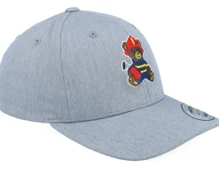 Clearance Kiddo Cap Kids Fire Fighter Teddy Heather Grey Adjustable -