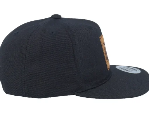 Kids-Kiddo Cap Kids Fire Truck Engraved Patch Black Snapback -