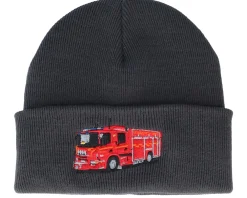Kids-Kiddo Cap Kids Fire Truck Graphite Grey Cuff -