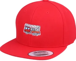 Kids-Kiddo Cap Kids Fire Truck Red Snapback -