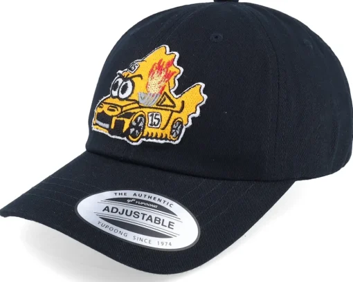 Dad Cap | Kids-Kiddo Cap Kids Fish Racing Car Kids Black Dad Cap -