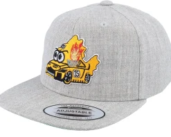 Snapback | Kids-Kiddo Cap Kids Fish Racing Car Kids Heather Snapback - Grey