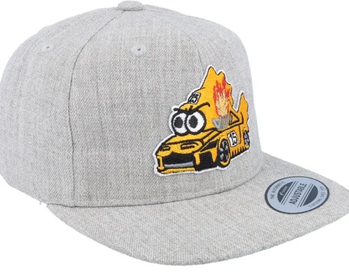 Snapback | Kids-Kiddo Cap Kids Fish Racing Car Kids Heather Snapback - Grey