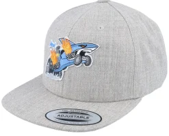 Snapback | Kids-Kiddo Cap Kids Fish Racing Car Kids Heather Snapback - Grey