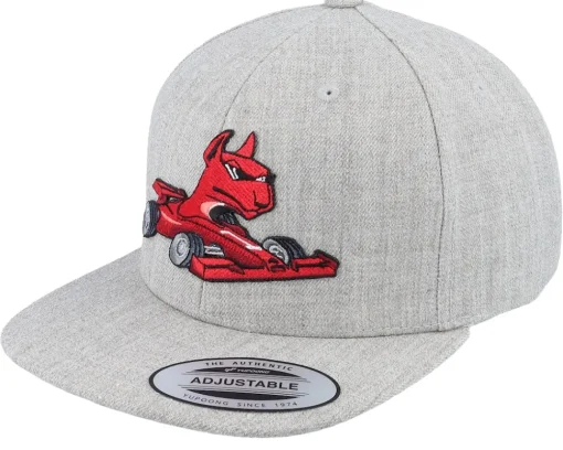 Snapback | Kids-Kiddo Cap Kids Fish Racing Car Kids Heather Snapback - Grey