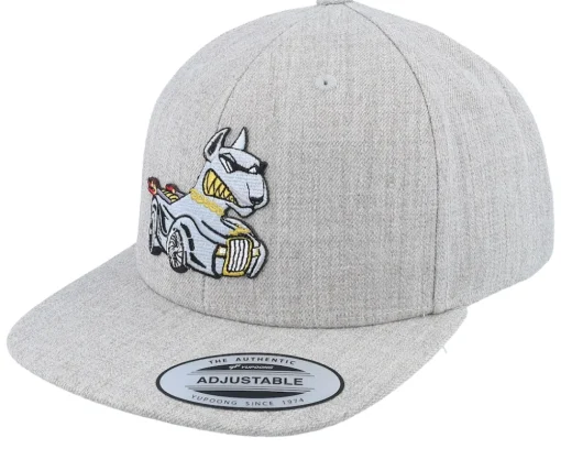Snapback | Kids-Kiddo Cap Kids Fish Racing Car Kids Heather Snapback - Grey