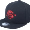 Kids-Critiql Hit Kids Flaming Fire Dragon Black Snapback -