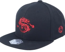 Kids-Critiql Hit Kids Flaming Fire Dragon Black Snapback -