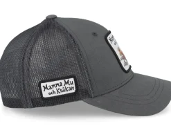 Hot Mamma Mu & Kråkan Kids Flyger Dark Grey Trucker -