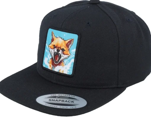 Kids-Kiddo Cap Kids Fox Action Patch Black Snapback -