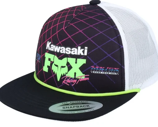 Kids-Fox Kids X Kawasaki Black/White Trucker Snapback -