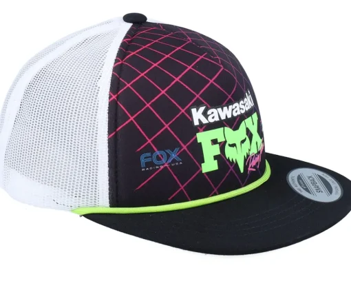 Kids-Fox Kids X Kawasaki Black/White Trucker Snapback -