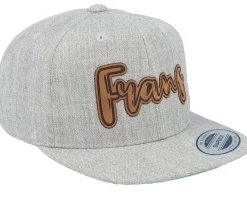Snapback-Kiddo Cap Kids Frans Engraved Patch Heather Snapback - Grey