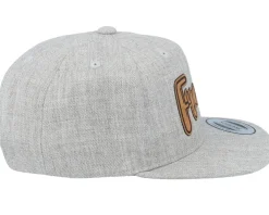 Snapback-Kiddo Cap Kids Frans Engraved Patch Heather Snapback - Grey