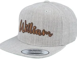 Snapback-Kiddo Cap Kids Frans Engraved Patch Heather Snapback - Grey