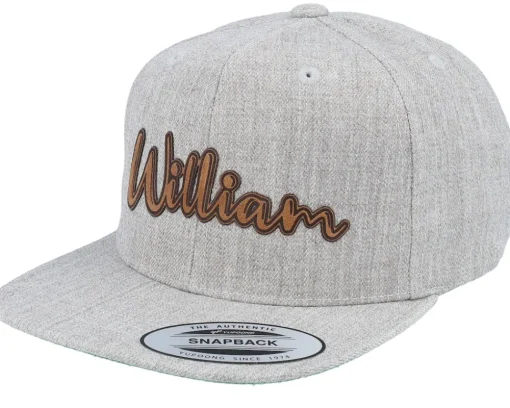 Snapback-Kiddo Cap Kids Frans Engraved Patch Heather Snapback - Grey