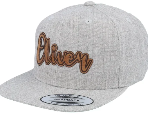 Snapback-Kiddo Cap Kids Frans Engraved Patch Heather Snapback - Grey